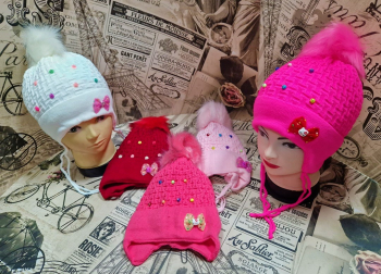 Фото шапка синтепон вязаный трикотаж шерсть хлопок пр-во Россия в интернет-магазине «Детская Цена»